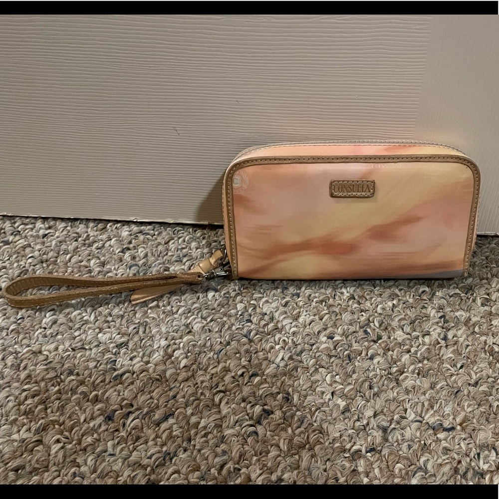 Consuela Wristlet Wallet (Dawn print)
